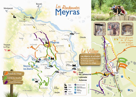 Ouvre une fenêtre pop-up de la carte des randonnées Randonnées pédestres à Meyras